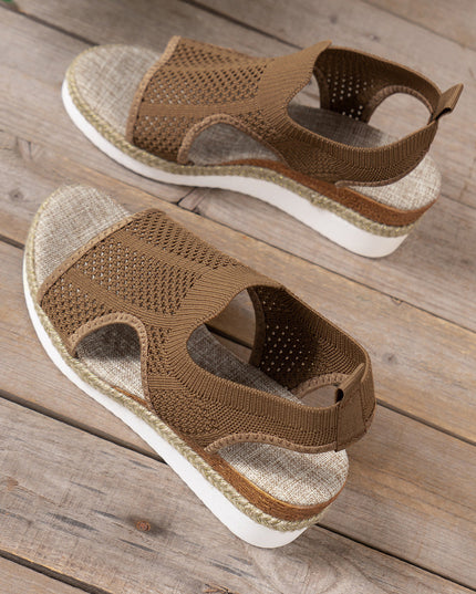 Libiyi Women's Flyknit Peep-toe Sandals - Libiyi