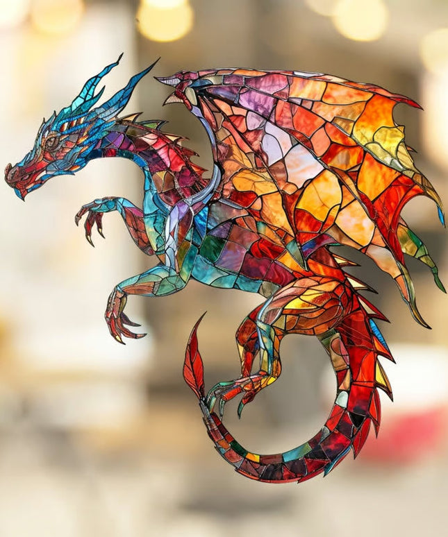 🎄2024 Christmas Gift 50% Off--Acrylic Colorful Dragon Suncatcher Ornament - Libiyi