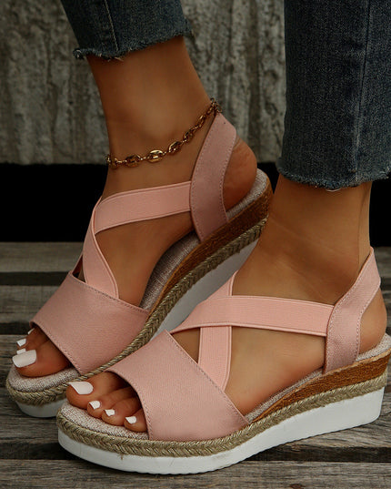 Libiyi Summer Flat Wedge Heel Fish Mouth Casual Women's Sandals - Libiyi