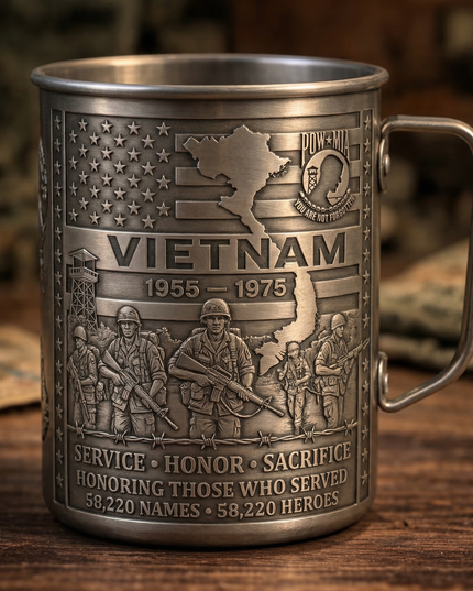 🎖️- Vietnam Veteran Honor Coffee Mug – 1955-1975 Service Tribute