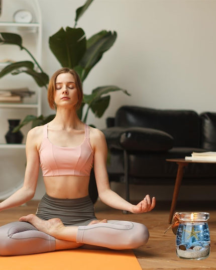 Ocean Theme Blue Purple Pink Gel Candle - Libiyi