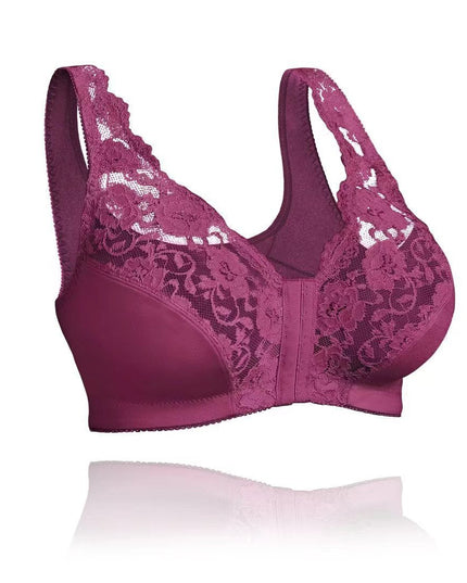 Front Hook, Stretch Lace, Posture Correction – One Piece Bra - Keilini