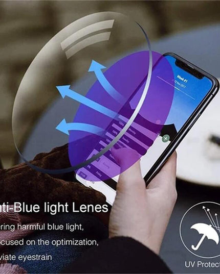 Sapphire High Hardness Anti Blue Light Intelligent Dual Focus Reading Glasses - Libiyi