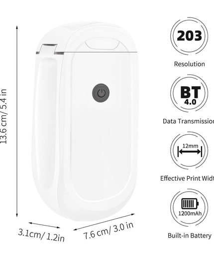 Wireless Bluetooth Mini Thermal Label Maker Printer - Keilini