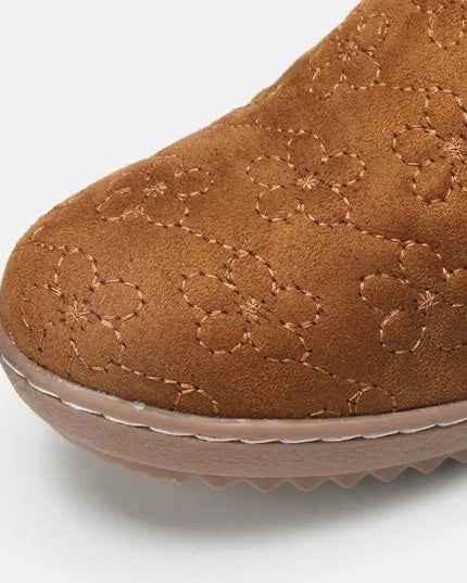 women's round toe low top color blocking cotton shoes - Keilini