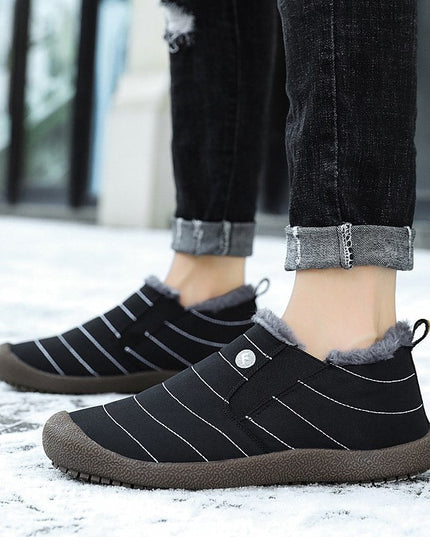 Large Size Waterproof Warm Cotton Snow Boots Lovers Shoes - Keilini