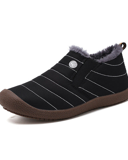 Large Size Waterproof Warm Cotton Snow Boots Lovers Shoes - Keilini