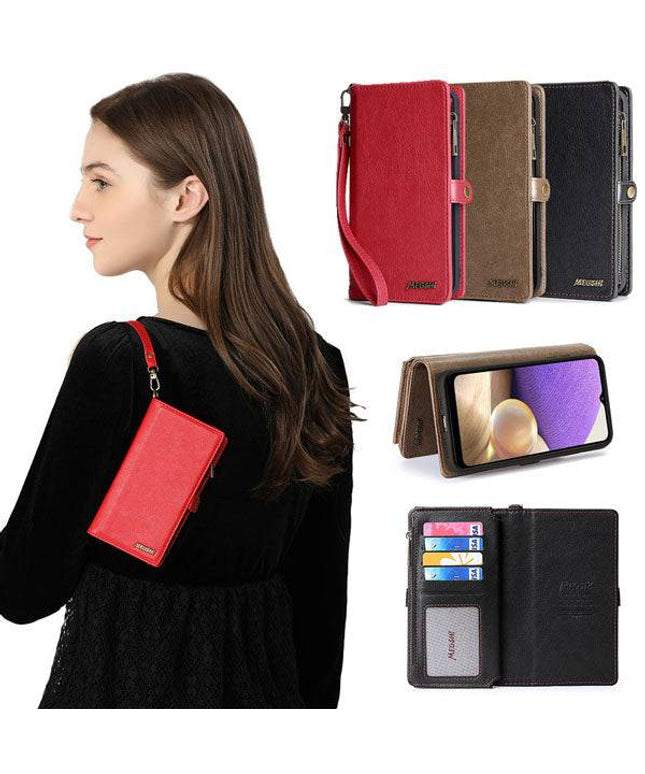 MEGSHI Magnetic 2-in-1 Detachable Leather Wallet Case For Samsung A Series - Libiyi