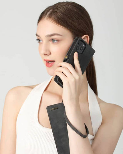 Cardholder Wrist Leather Phone Case for iPhone - Libiyi