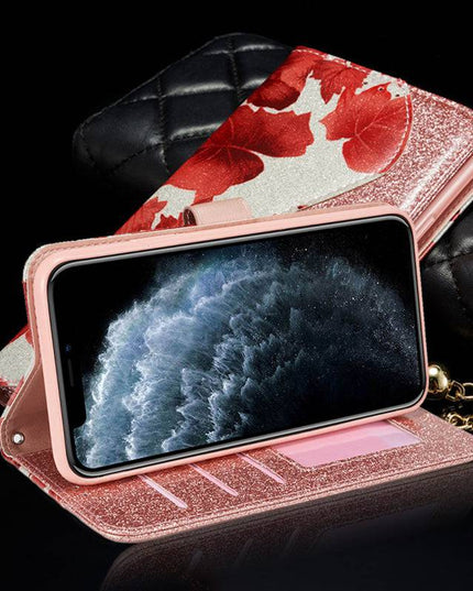 Leather Glitter Rhinestone Flip Case For Samsung - Libiyi