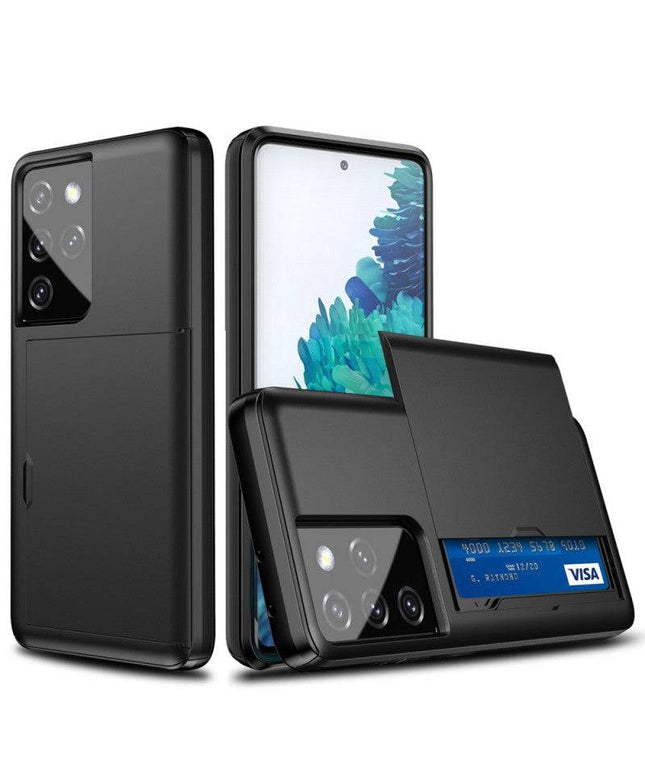 Rigide Flashy Porte-cartes Case For Samsung Galaxy S21 Ultra(5G) - Libiyi