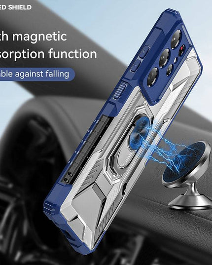 Magnetic Metal Finger Ring Holder Armor Case For Samsung S21 ULTRA 5G - Libiyi