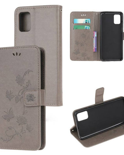 Imprint Butterfly Flower Leather Mobile Phone Case for iPhone - Libiyi