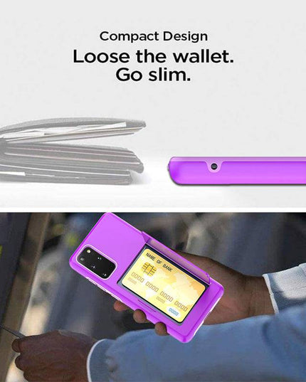 Armor Protective Card Holder Case for Samsung S20 Plus With 2-Pack Screen Protectors - Libiyi