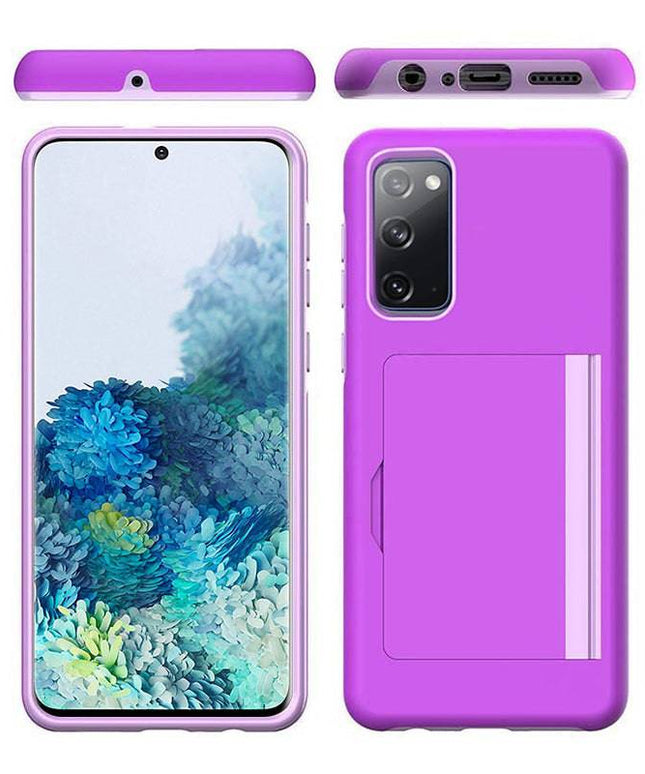 Armor Protective Card Holder Case for Samsung S20 With 2-Pack Screen Protectors - Libiyi