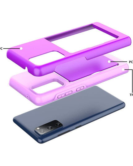 Armor Protective Card Holder Case for Samsung S20 FE With 2-Pack Screen Protectors - Libiyi
