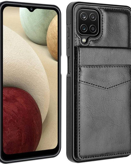 Dual Layer Lightweight Leather Wallet Case for Samsung Galaxy A12 - Libiyi