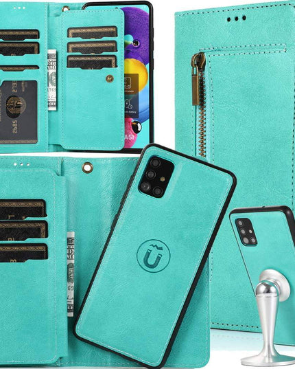 Detachable Flip Folio Zipper Purse Phone Case For Samsung A Series - Libiyi