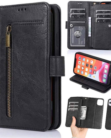 Detachable Flip Folio Zipper Purse Phone Case for iPhone 11 Series - Libiyi