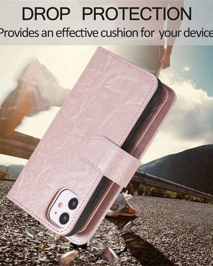 Detachable Flip Folio Zipper Purse Phone Case for iPhone 12 Series - Libiyi