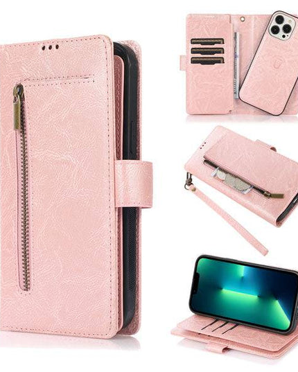 Detachable Flip Folio Zipper Purse Phone Case for iPhone - Libiyi