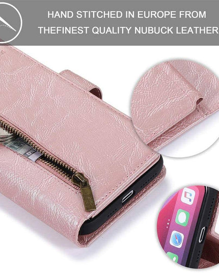 Detachable Flip Folio Zipper Purse Phone Case for iPhone - Libiyi