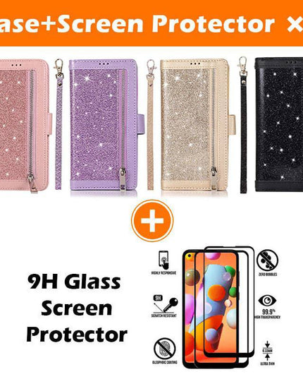 Bling Wallet Case with Wrist Strap for iPhone XR - Libiyi