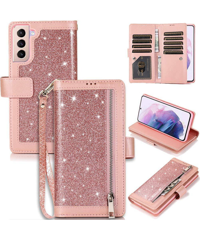 Bling Wallet Leather Case for Samsung S21 Plus - Libiyi