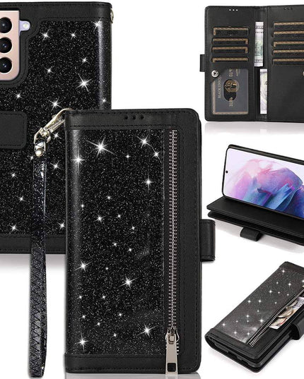 Bling Wallet Leather Case for Samsung S21 Plus - Libiyi
