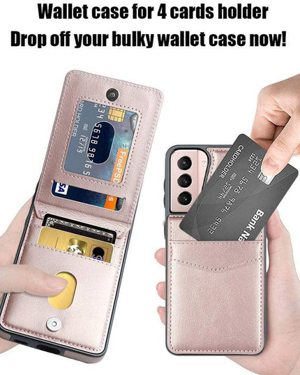 Dual Layer Lightweight Leather Wallet Case for Samsung Galaxy S21 Plus - Libiyi