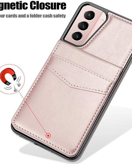 Dual Layer Lightweight Leather Wallet Case for Samsung Galaxy S21 Plus - Libiyi