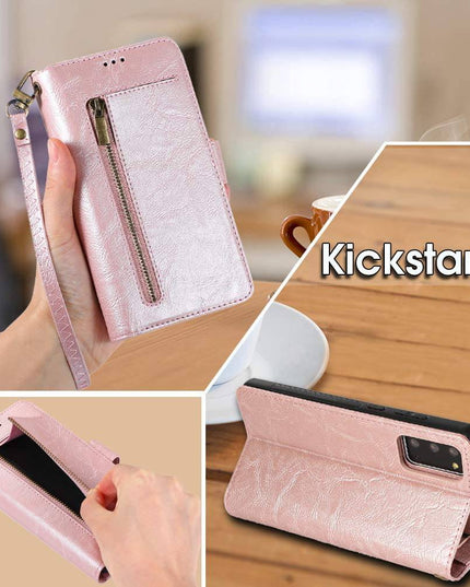 Detachable Flip Zipper Purse Phone Case For Samsung S21 Series - Libiyi