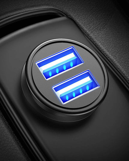 Quick Charge 3.0 All Metal Dual USB Port Fast Car Charger - Libiyi