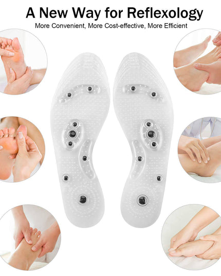 Insoles for Women & Men Cuttable Acupressure Magnetic Massage - Libiyi