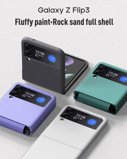 Fluffy paint-Rock Sand Full Shell Case for Samsung Galaxy Z Flip 3 5G - Libiyi