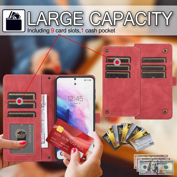 Leather Crossbody Shockproof Wallet Phone Case for Samsung S21 Plus - Libiyi