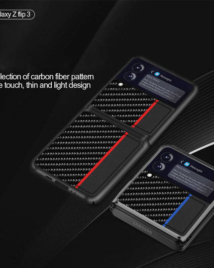 Slim Lightweight Carbon Fiber Case for Samsung Galaxy Z Flip 3 5G - Libiyi