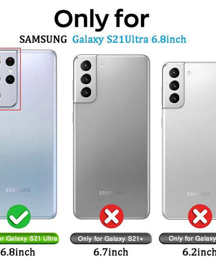 Leather Crossbody Shockproof Wallet Phone Case for Samsung S21 Ultra - Libiyi