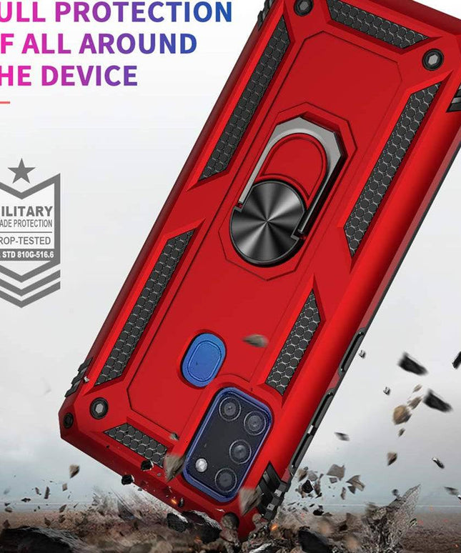 Luxury Armor Ring Bracket Phone Case For Samsung A21S-Fast Delivery - Keilini