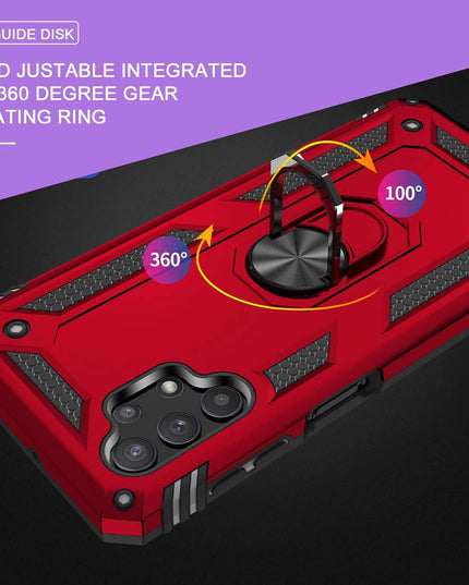 Samsung A32(5G) Luxury Armor Ring Bracket Phone Case With 2-Pack Screen Protectors - Libiyi