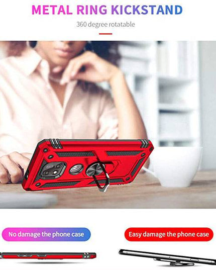 2022 Luxury Armor Ring Bracket Phone case For MOTO G Power 2021 With 2-Pack Screen Protectors - Libiyi