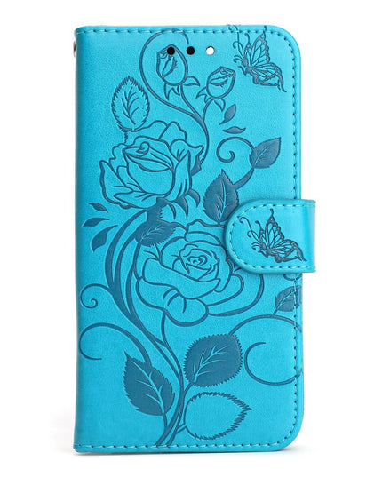 3D Embossed Rose Wallet iPhone Case - Libiyi