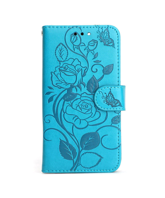 3D Embossed Rose Wallet iPhone Case - Libiyi