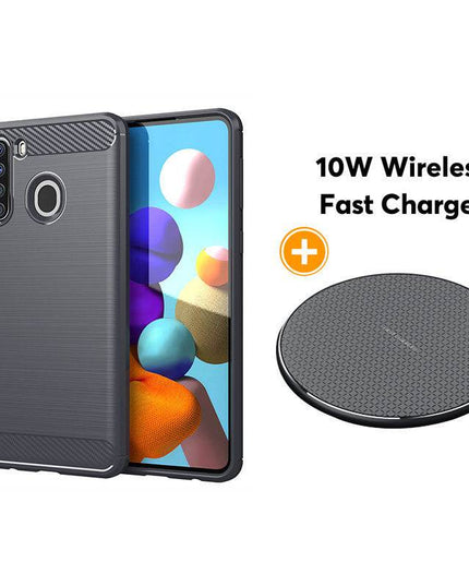 Luxury Carbon Fiber Case For Samsung A21(US and EU Version) - Libiyi