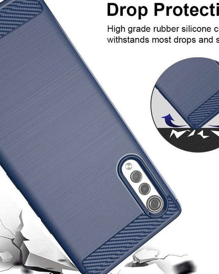 Luxury Carbon Fiber Case For LG Velvet With 2-Pack Screen Protectors - Libiyi