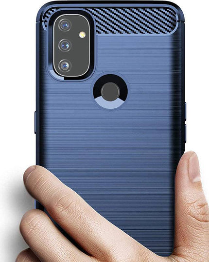 Luxury Carbon Fiber Case For OnePlus Nord N100 With Screen Protector - Libiyi