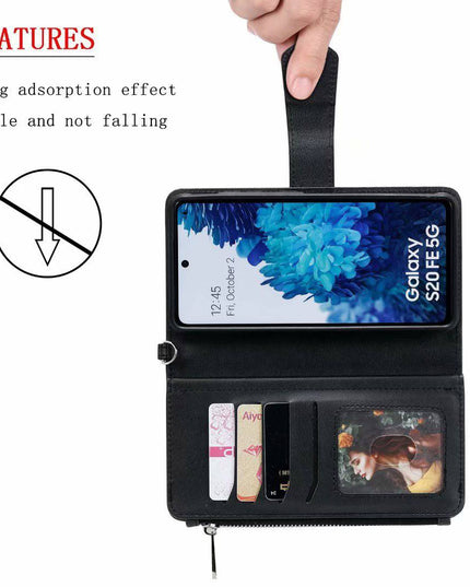 High-quality Split Magnetic 2-in-1 Zipper Wallet Case For Samsung - Libiyi