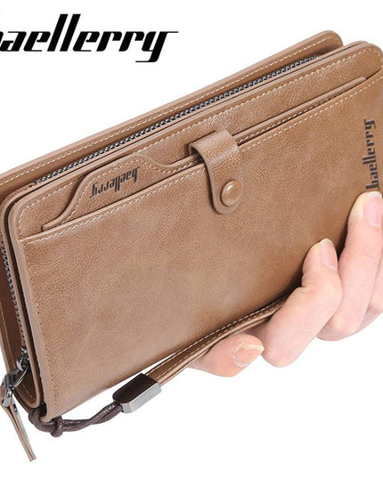 Men Long Fashion Wallets Desigh Zipper Card Holder - Libiyi