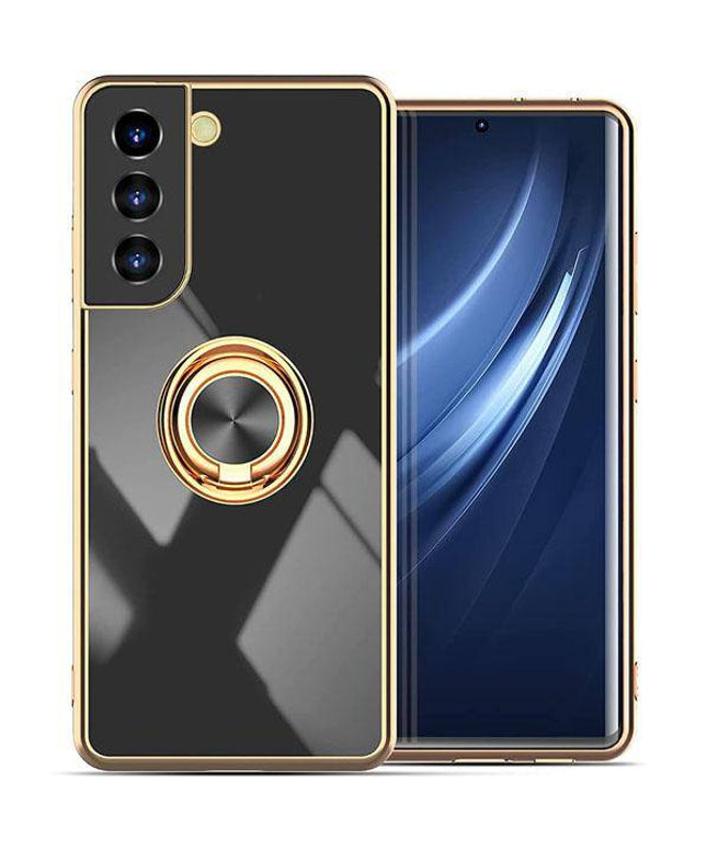 Shiny Plating Built-in Finger Ring Case For Samsung S21 Plus - Libiyi