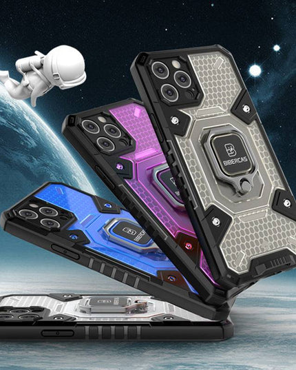 Super Cooling Armor Ring Honeycomb style Case For iPhone - Libiyi
